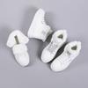 Fleece thickened little white shoes women's 2025 winter new casual thick-soled non-slip student board shoes high-top warm cotton shoes