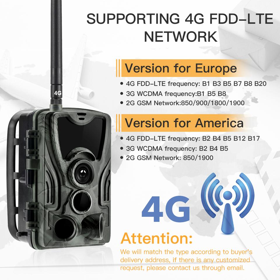 Free APP Cloud Service 4G Trail Camera 4K 30MP Live Broadcast Wildlife Hunting Cellular Wireless Cameras HC801PRO Photo Traps