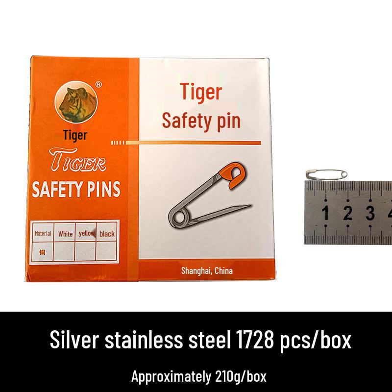 Tiger Brand Non-Magnetic Stainless Steel Safety Pins - Small Size