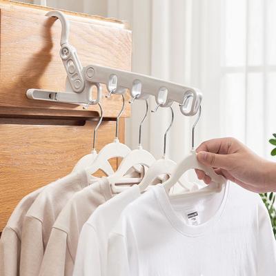 Multi-functional Five-hole Hooks Folding Coat Rack Travel Travel Hotel Indoor Drying Clothes God Out of The Portable Clothes Hangers