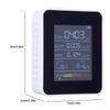 5 in 1 Digital Temperature Humidity Tester Multifunctional Carbon Dioxide TVOC HCHO Detector for Home School Hotel Office Car