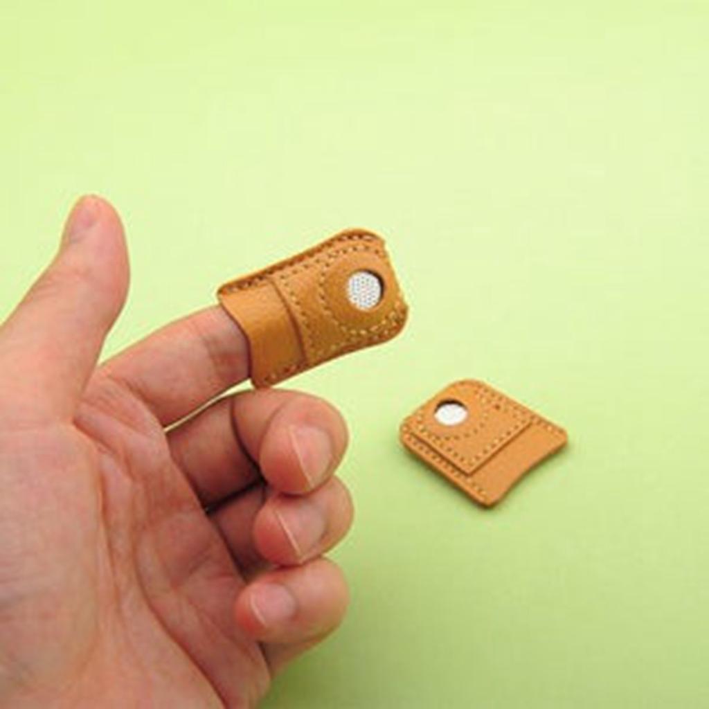 Leather Coin Finger Protector Thimble Ring Handworking Needle Thimble Needles Craft Household DIY Sewing Tools Accessories