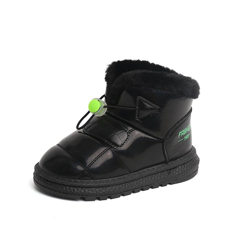 

Классические детские зимние сапоги Теплые зимние детские ботинки Сапоги для девочки Модные для мальчиков Повседневные ботильоны Хлопковые ботинки Нескользящие Универсальные 26 чёрный