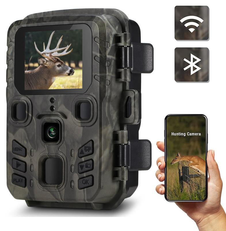 

Ourdoor Trail Camera, Wi-Fi, управление через приложение, 1296p, 24 МП, игровая камера, ночное видение, активация движения, водонепроницаемая охотничья камера, триггер 0,2 с
