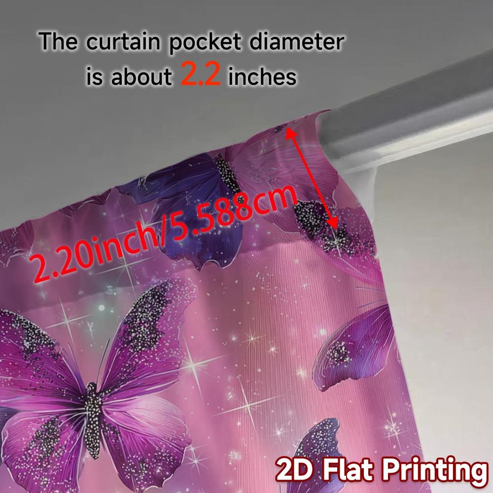 2D Flat Printing  JIT 2pcs   Curtains (Without Rod) Butterfly Dreams Popular Curtains Polyester Curtains Home Decor Ldeal for