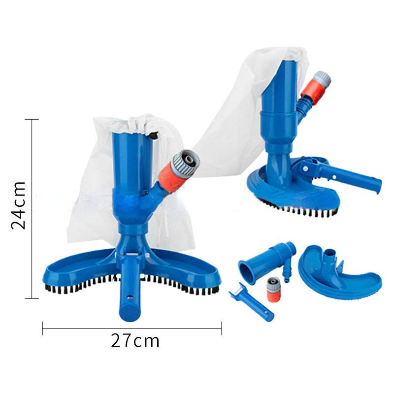 Water Bottom Vacuum Cleaner Swimming Pool Cleaning Half Shaped Suction Head Portable Vacuum Jet Suction Head PP Material with Bottom Brush 27*24cm