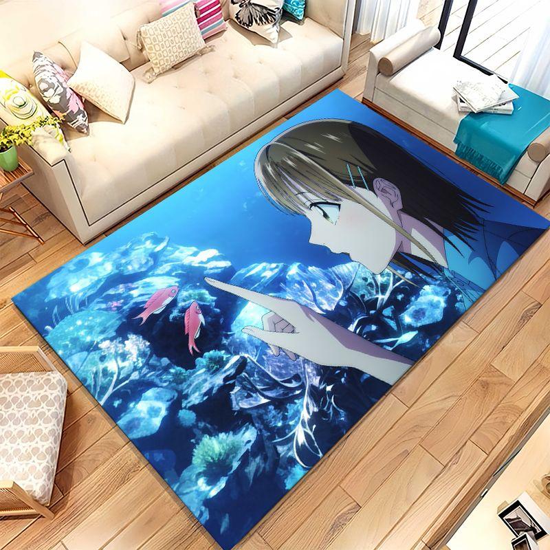 Anime Blue Box Ao No Hako Love Hina Cartoon Living Room Non-Slip Area Rug Soft Carpet for Bedroom Kids Sofa,Home Decor Doormat
