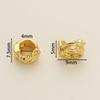 2Piece/Pack 14/18k Gold Color Plated 7.5*9mm Big Hole Spacer Beads for DIY Jewelry Making Bracelet Necklace Accessories