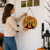 Halloween Pumpkin Wooden Hanging Decor for Home Door Wall
