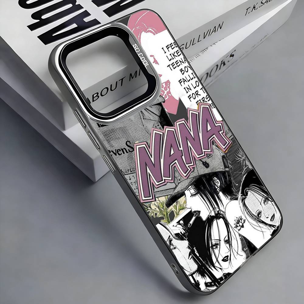 Anime N-NANA Phone Case For iPhone 17, 16,15,14,13,12,11 Plus,Pro Max, Colorful Silver Funda Cover