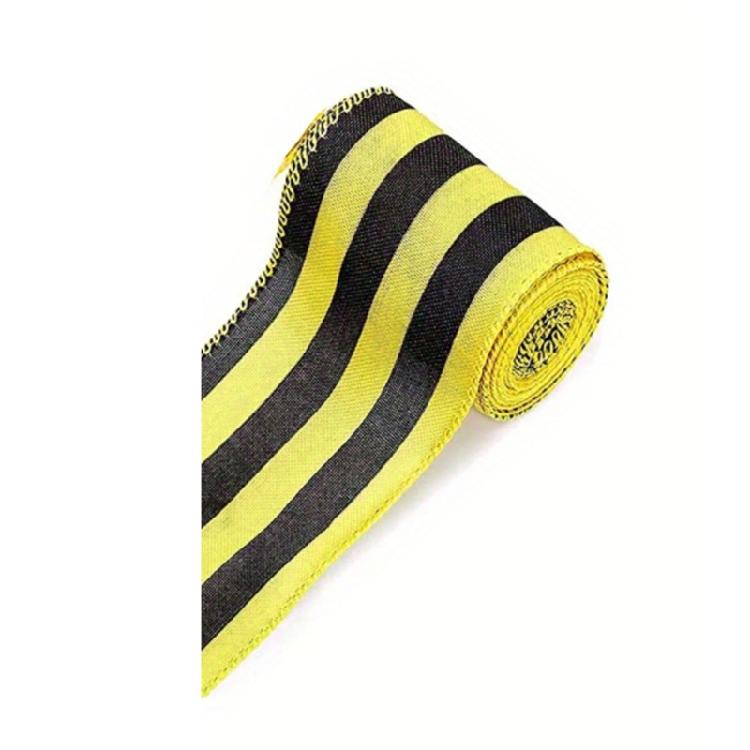 1 Roll Bumblebees Ribbon Handmade Bowknot Wreath Adult DIY Making Supplies