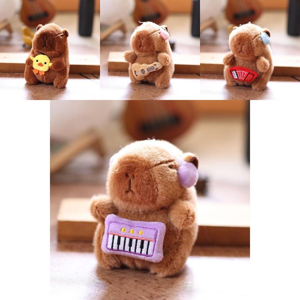 Cute Capybara Plush Toy Pendant With Pp Cotton Filling For Bag Decor And Gifts