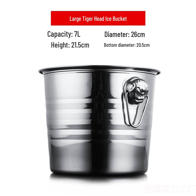 Stainless Steel Ice Bucket for Bar - Champagne & Beer Cooler
