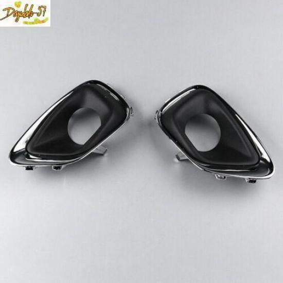 Pair For Jeep Compass Front Bumper Fog Light Covers Bezel Chrome Trim Decor