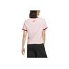 Adidas Color Block Cool Smooth Round Neck Short Sleeve T-Shirt Women T-Shirts Pink JZ4155