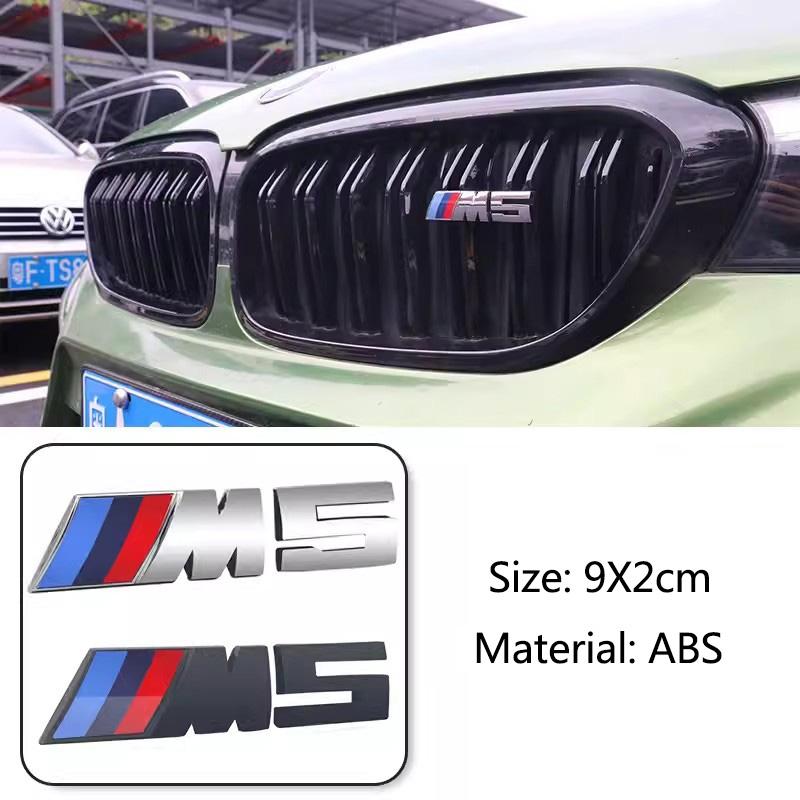 AAAQR1 ABS Car Emblem Sticker Front Grille Badge M Styling Decoration 3D Decal For BMW M Power 1 3 5 7 Series  M M1 M2 M3 M4 M5 M6 M7