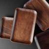 Japanese Wooden Dish Black Walnut Rectangular Breakfast Snack Dish El Cafe Snack Dish Wooden Tableware