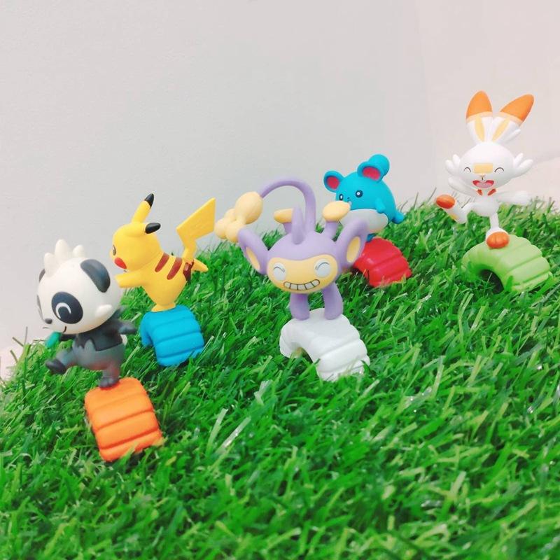 TAKARA TOMY POKEMON GACHA Reifenmodell Pikachu Chimpep Marill FIGURMODELL Gashapon Spielzeug