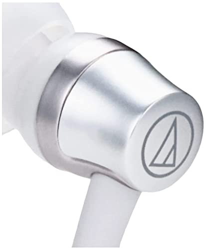 Audio-Technica ATH-CKD3Li WH Earphones with Microphone, Lightning Cable, 1.2m, In-Ear Type, White, Compact