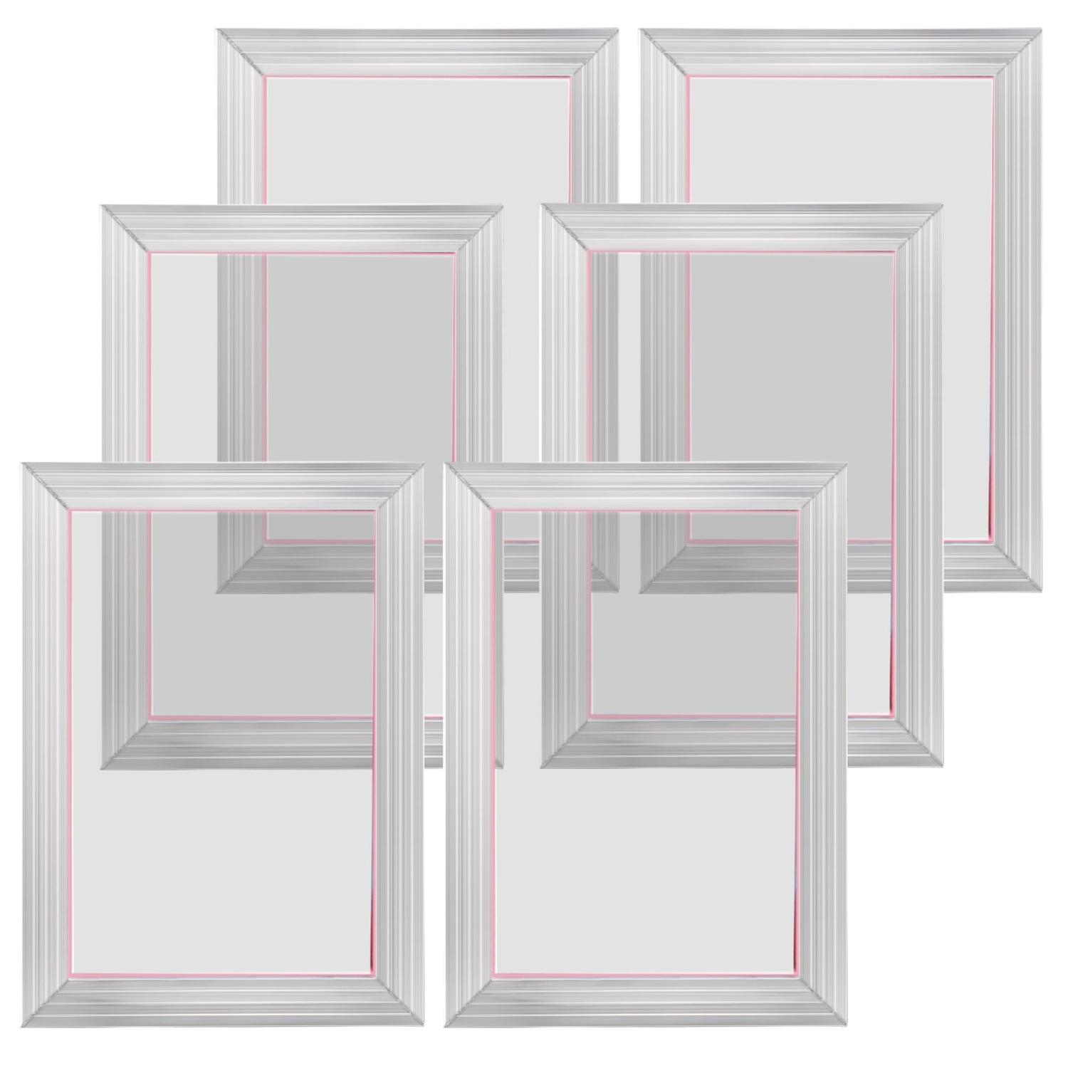 Sada pro sítotisk Rám pro sítotisk 10x14 palců Síťovina 110 Count 6 ks