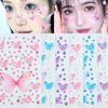 Facial Rhinestone Sticker Butterfly Gem Crystal Tattoo Self Adhesive Body Brow Makeup Mix Size Item Fairy Beauty Colorful Tattoo