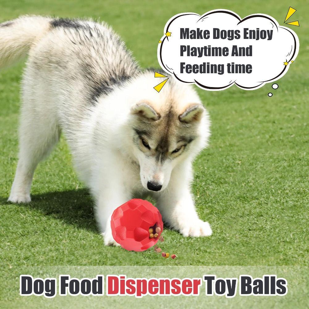 New Rubber Dog Treat Ball Keep Them Busy Interactive Dog Toy Indestructible Dog Ball Dog Treat Dispenser Aggressive Chewers