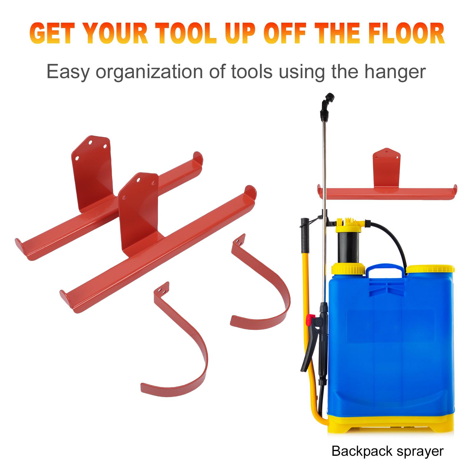 Крепление для рюкзака-воздуходувки, 2 шт. Настенное крепление для рюкзака-опрыскивателя, Прочный стеллаж для хранения бензопил, Инструмент для гаража