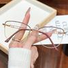 New anti-blue flat glasses plain glasses frame retro fashion small fresh women's glasses can be matched with glasses plain