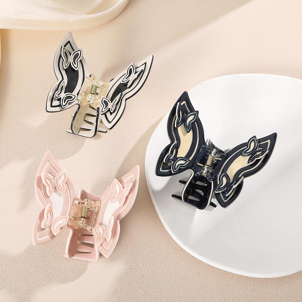 Einfarbige Fee Schmetterling Haarklammer Acetat Süße Prinzessin Schmetterling Krabbe Haarspangen für Frauen Mädchen Haarnadel Haarschmuck