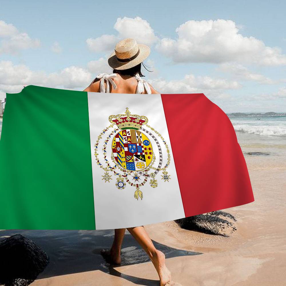 S-Sicilian Flag Fashion Microfiber Blanket Quick Drying Beach Towels Oversized Printing Super Absorbent Pool Towel Blanket