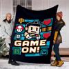 Game Controller Theme Printed Blanket - Perfect for Couch, Bed, Travel & Outdoor Use | Machine Washable, Cozy & Durable.