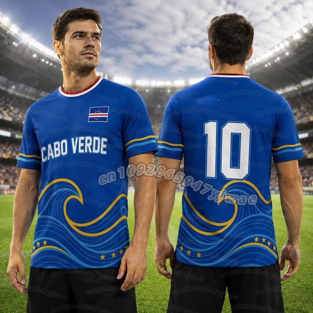 2026 summer Women Cape Verde Soccer fans Cheerleaders Uniform Jersey  Jersey For Men Women Youth Short Sleeve T-Shirt
