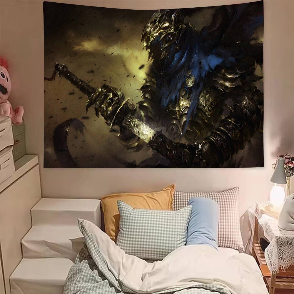 TOP Soul Like Action Game Cool Soul Dark AArtoriasS Knight the AAbysswalkerS Large Tapestry Wall Rugs Dorm Art Home Decor Wall