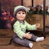 KEIUMI 22 Inch Reborn Baby Doll Full Silicone Vinyl Realistic Skin Newborn Boy Toy Children Birthday Gift