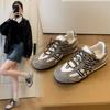 4CM Heightening Mesh Breathable German Training Shoes Women's 2025 New Summer Versatile Casual Sports Board Shoes Soft-soled Single Shoes