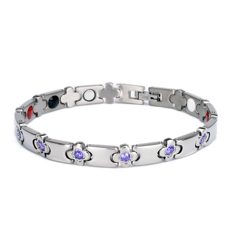 Creative Popular TY362 Magnet Bracelet Women's Diamond-encrusted Titanium Steel Jewelry