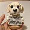 Emotional Support Puppy Statue Positive Dog Ornament Puppy Figurine
