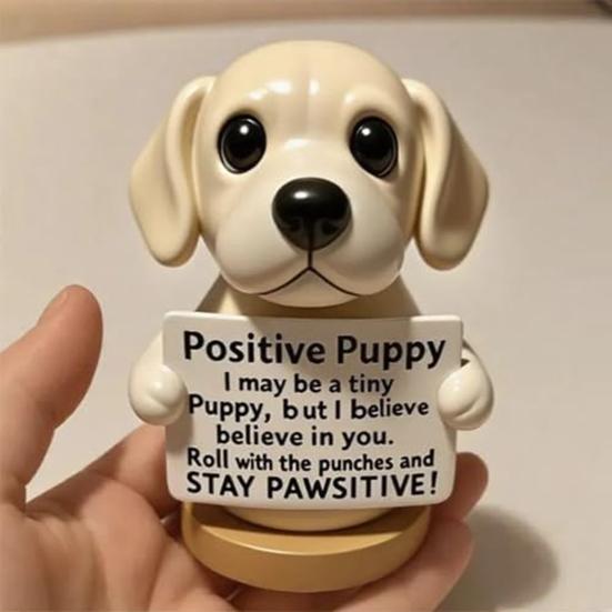 Emotional Support Puppy Statue Positive Dog Ornament Puppy Figurine