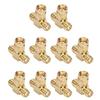 10 Pcs SMA Tee Adapter Wide Bandwidth OFC Radio Frequency Adapter SMA Coax Connector for GPS System