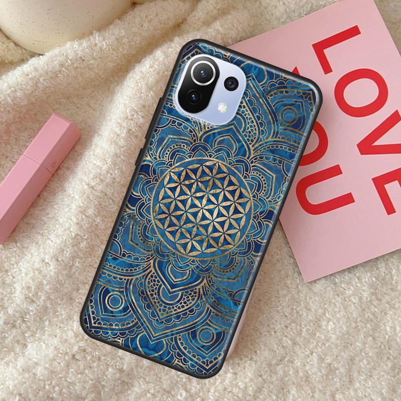 Květ Života V Lotosu Pastelové Zlaté Pouzdro Pro POCO X4 Pro F3 M3 M4 Pro X3 Pro GT Kryt Telefonu Pro Xiaomi 12 11T Pro Mi 11 Lite
