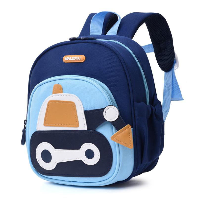 Charming Oxford Cloth Children's Backpack In Navy Blue And Light Blue For Boys And Girls School Use