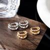 Retro Hip-Hop Geometric Metal Stud Earrings: Irregular, Elegant & Trendy