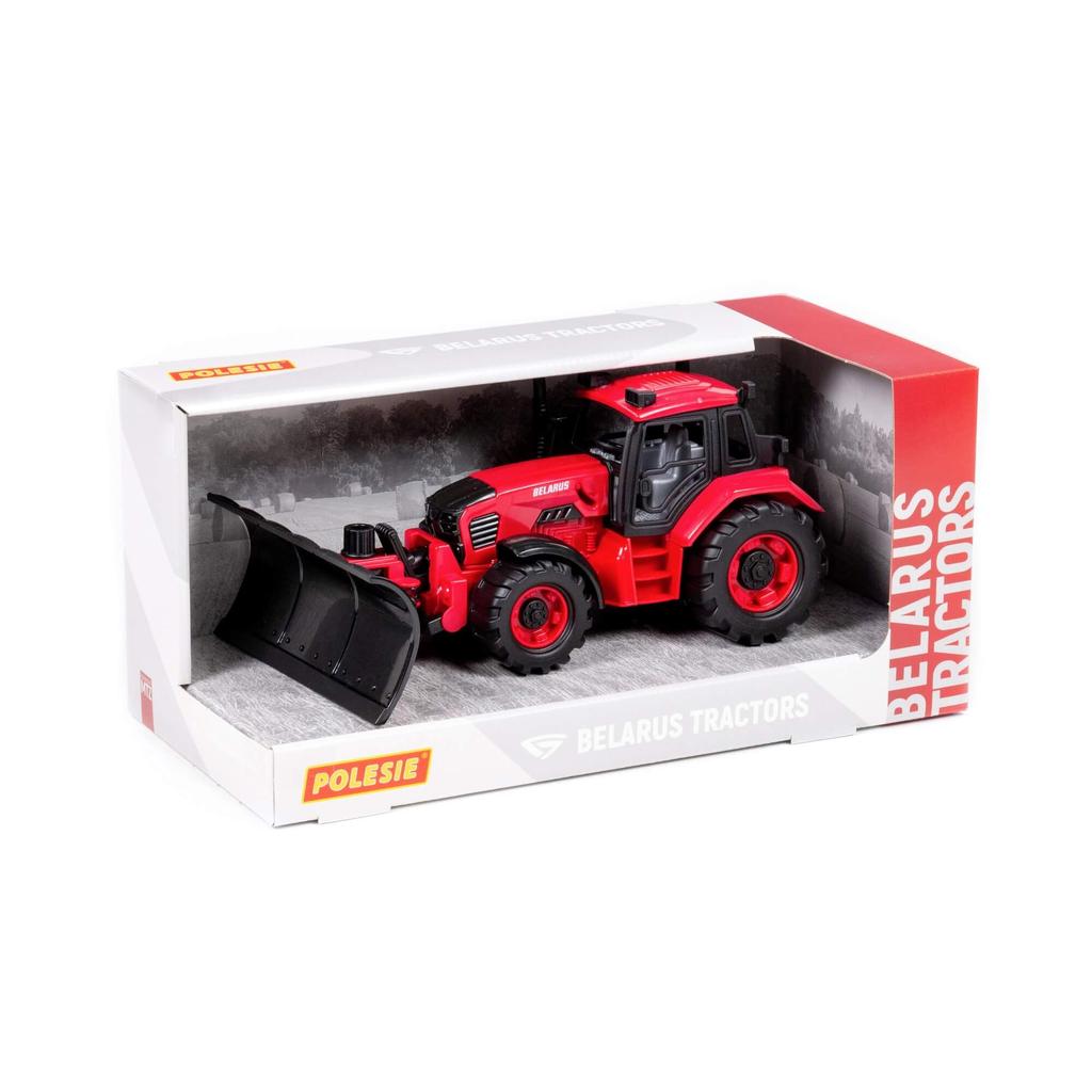 Wader Traktor "Belarus" Z Pługiem Śnieżnym Czerwony