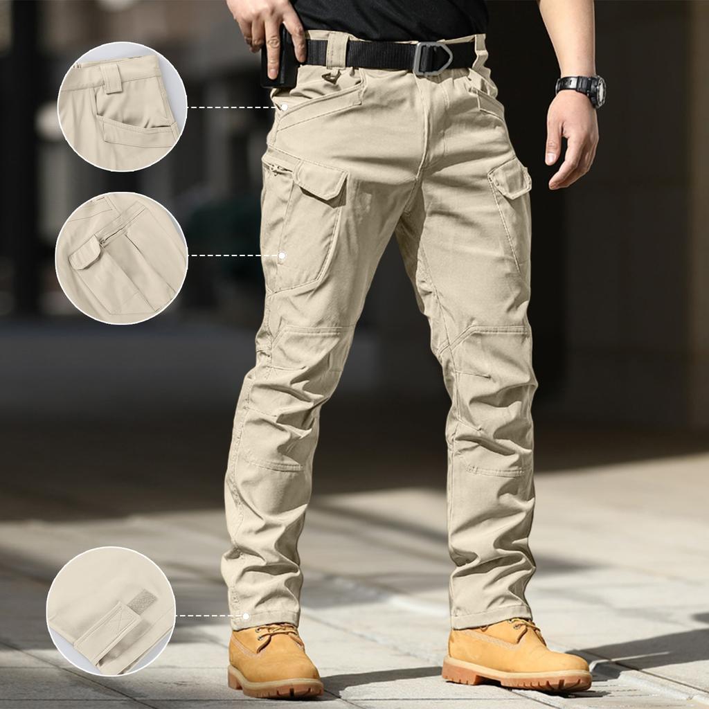 Men's -Lined Pants | Ripstop, Multi-Pocket Work Pants, Zippered Cargo Pants For Hiking, Fishing & Construction