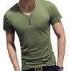 T-shirt da uomo slim alla moda Camicia da uomo in cotone traspirante morbida e confortevole Fitness e tempo libero