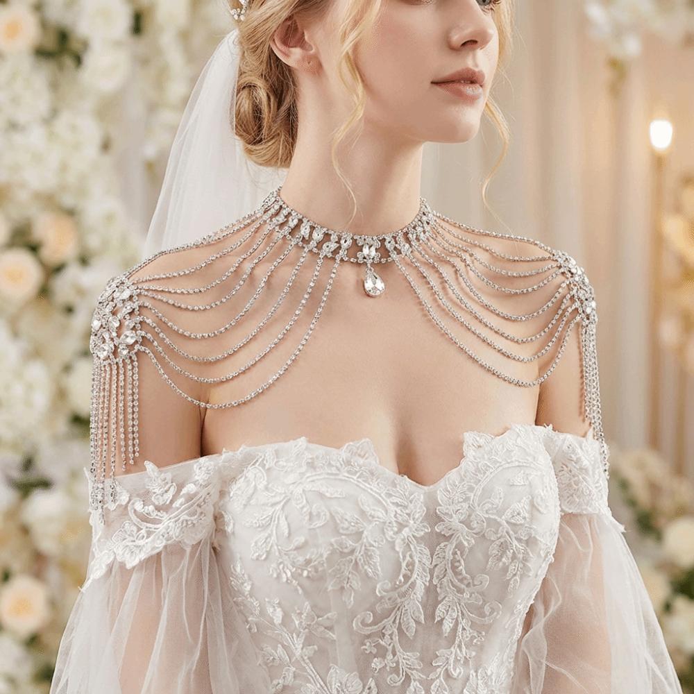 Elegant Women Shoulder Chain Luxurious Design Shoulder Body Chain  Wedding Ceremony