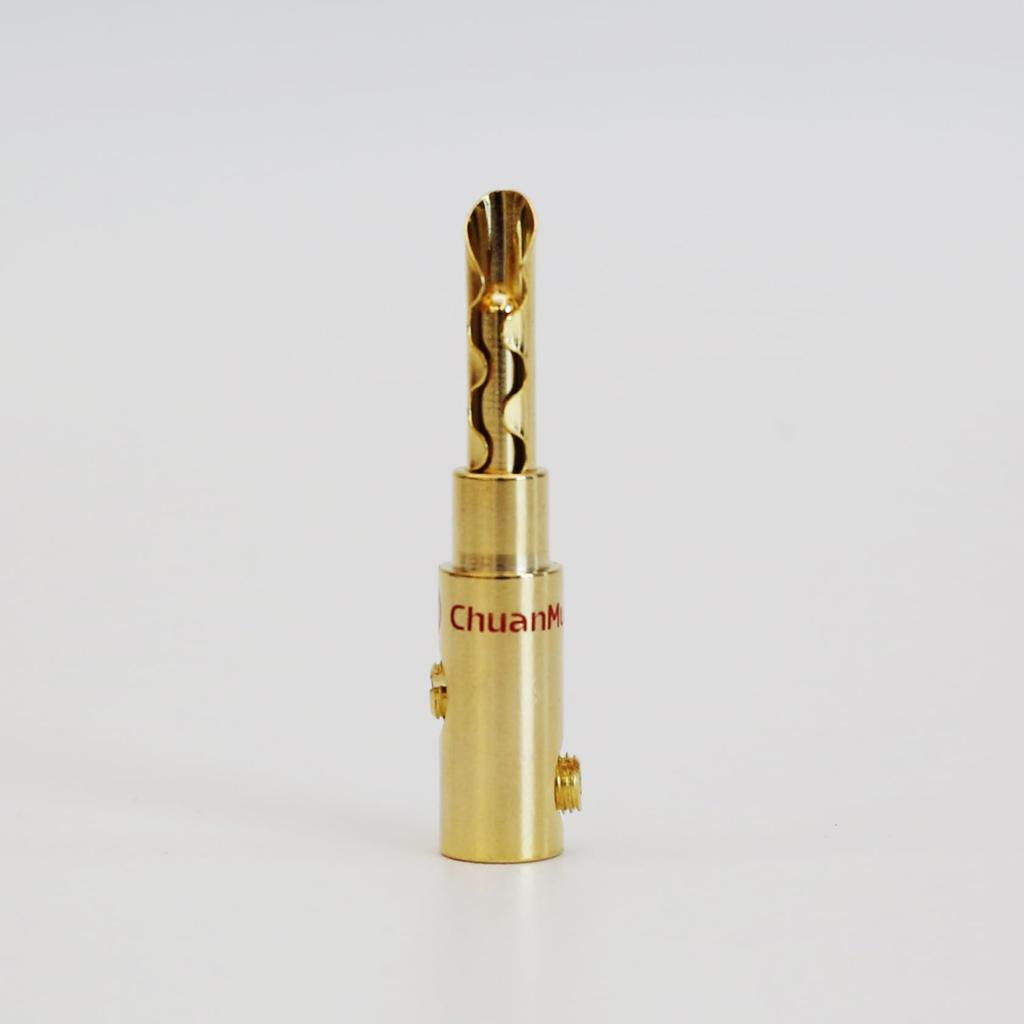24K Gold Speaker High Connection Stable Speaker Audio KawakiBanana Plugs, 8-Pack, Plated, Plugs, Screw-Type, Strength, Transmission, Wiring, DIY,