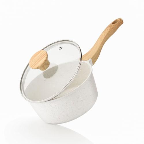 SENSARTE 20cm Saucepan, IH/Gas Compatible, Miso Soup Pot, Saucepan, Non-Stick, Easy To Clean, High Heat Efficiency, Suitable for Baby Food, Non-Toxic,