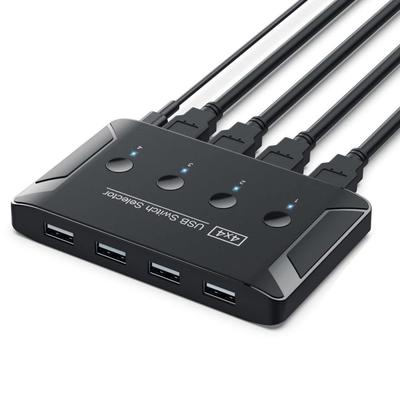 Chenyang USB KVM Sharing Switch Selector 4 Computer Sharing 4 USB Devices for Keyboard Mouse Scanner Printer 2.0