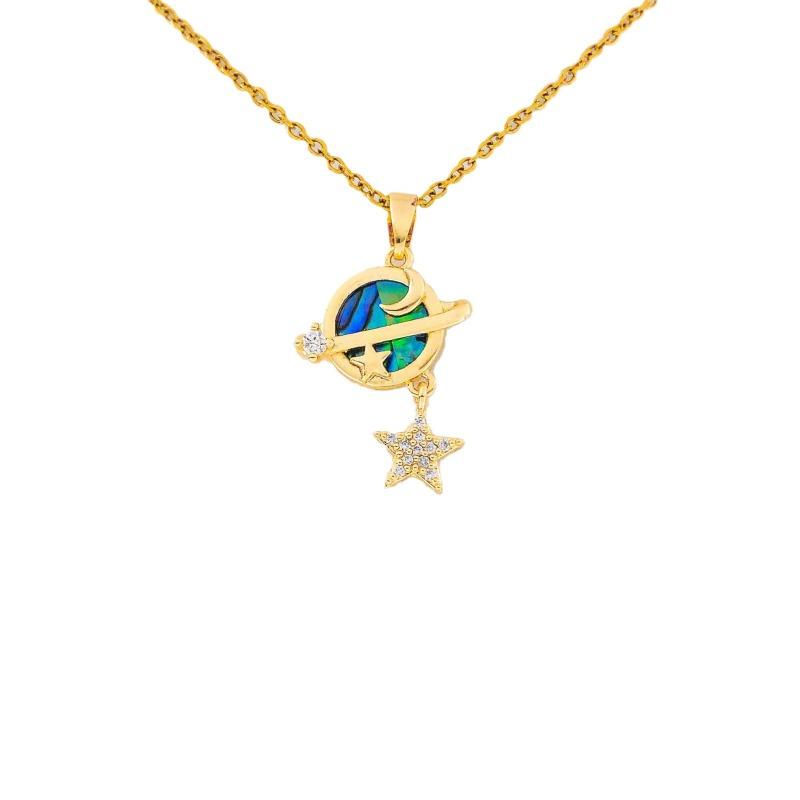 Necklace Accessory - Planet Necklace for Women. New Style Necklace. Versatile and High-end. Lockbone Chain Accessory.